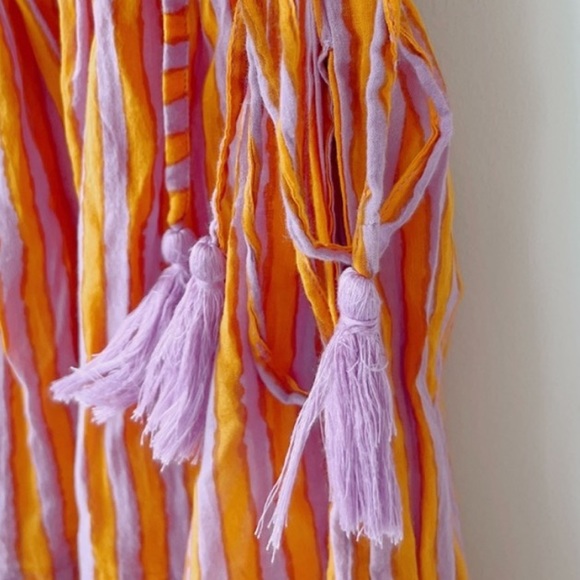 NWOT • Oliphant side tie tassel short dress 🧡 - Picture 11 of 12